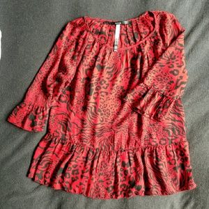 Red Peplum Top